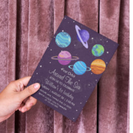 Eerste baan rond de zon 1e verjaardag Uitnodigen Kaart