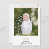 Eerste Baby aankondigingen Pink Rocking Horse Foto (Voorkant)