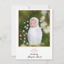 Eerste Baby aankondigingen Pink Rocking Horse Foto