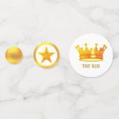 Eerste Baby Birthday Party & Golden Star Confetti (Voorkanten)