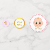 Eerste Baby Birthday Party & Golden Star Confetti (Achterkanten)