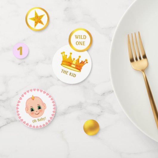 Eerste Baby Birthday Party & Golden Star Confetti (Groep)