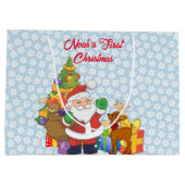 Eerste Baby Jongen Kerst Leuke Kerstman Groot Cadeauzakje (Achterkant)
