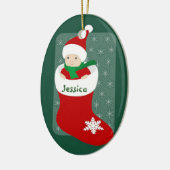 Eerste baby keramisch ornament (Links)