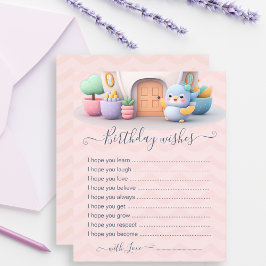 Eerste Baby Meisje Verjaardag wenskaart