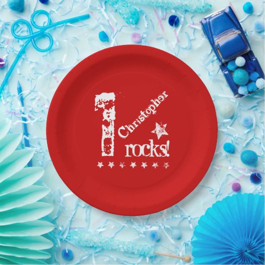 Eerste BABY op dag diagonaal ontwerpgrap Z01 Papieren Bordje (Feest)