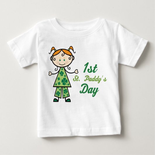 Eerste Baby Shamrock T-shirt op de dag van de heil (Voorkant)