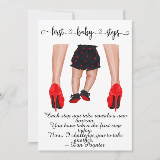 Eerste Baby-stappen Aankondiging (Voorkant)