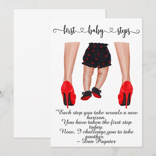 Eerste Baby-stappen Aankondiging (Voorkant / Achterkant)