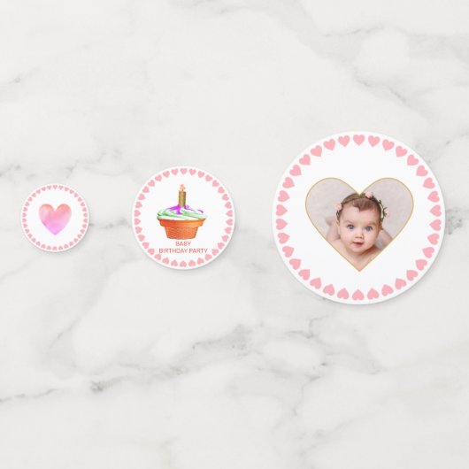 Eerste Baby verjaardag Confetti (Voorkanten)