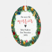 Eerste Baby verwacht dat ouders kerst zijn Metalen Ornament (Voorkant links)