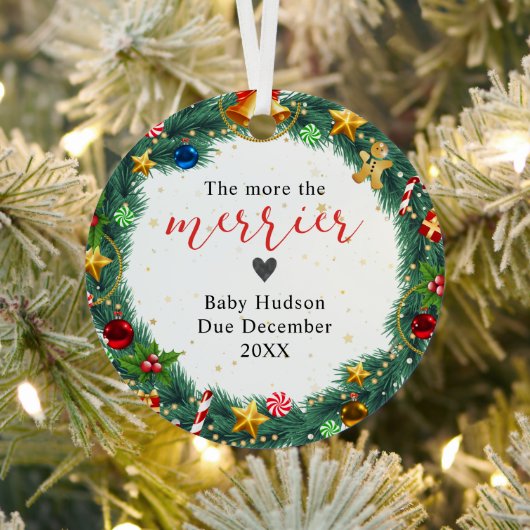 Eerste Baby verwacht dat ouders kerst zijn Metalen Ornament (Insitu)