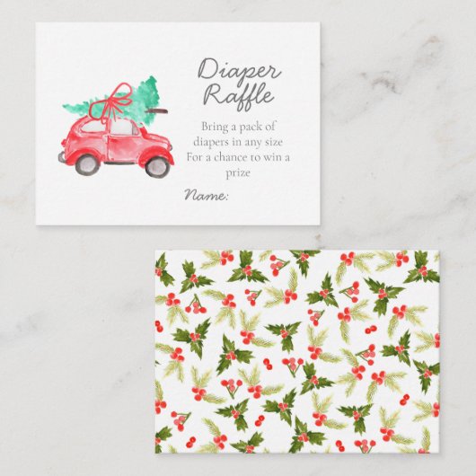 Eerste babydouchekaart informatiekaartje (Voorkant / Achterkant)