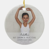 Eerste balletuitvoering foto keramisch ornament (Achterkant)