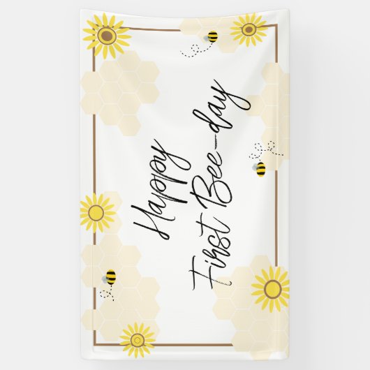 Eerste banner van de bijendag (Verticaal)