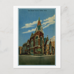 Eerste Baptistische Kerk, Dallas TX Briefkaart