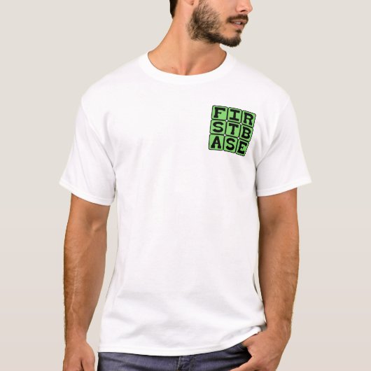 Eerste basis, Baseball Position T-shirt (Voorkant)
