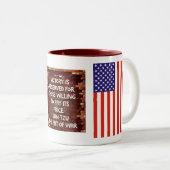 Eerste bataljon - 75e woede w/Tab - Overwinnende M Tweekleurige Koffiemok (Voorkant rechts)