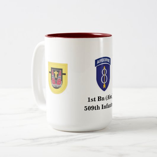 Eerste bataljon (Abn) 509e Mok infanterie (Voorkant links)