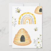 Eerste Bee Day Bumble Bee Meisjes Verjaardag Kaart (Achterkant)