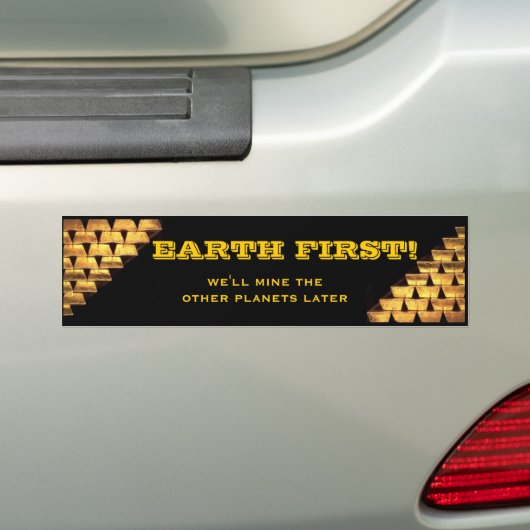 EERSTE BEGIN! We zullen de andere planeten later o Bumpersticker (Op auto)
