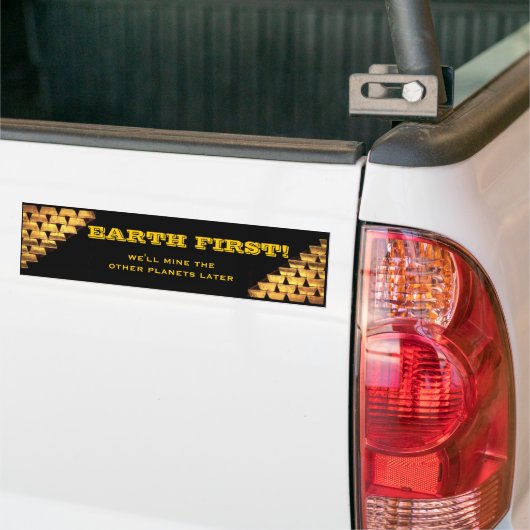 EERSTE BEGIN! We zullen de andere planeten later o Bumpersticker (Op Truck)