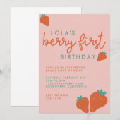 EERSTE BERRY-UITNODIGING KAART (Voorkant / Achterkant)