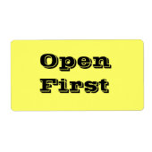 Eerste bewegende labels openen in geel (Voorkant)