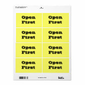 Eerste bewegende labels openen in geel (Full Sheet)