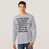 Eerste bewegingswet van Newton T-shirt (Voorkant volledig)