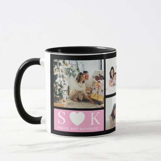 Eerste BEWERKBARE Liefdesfoto's Valentijnsdag Mok (Links)