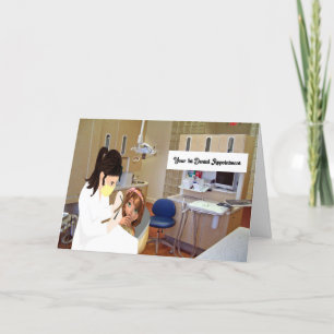 Eerste bezoek aan Tandarts Jong Meisje Kaart