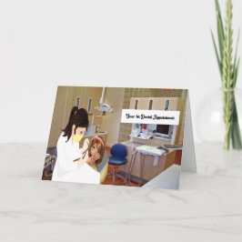 Eerste bezoek aan Tandarts Jong Meisje Kaart