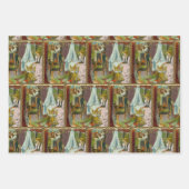 Eerste bezoek van de kerstman inpakpapier vel (Voorkant 2)