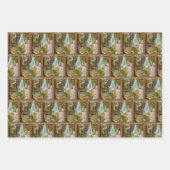 Eerste bezoek van de kerstman inpakpapier vel (Voorkant 3)