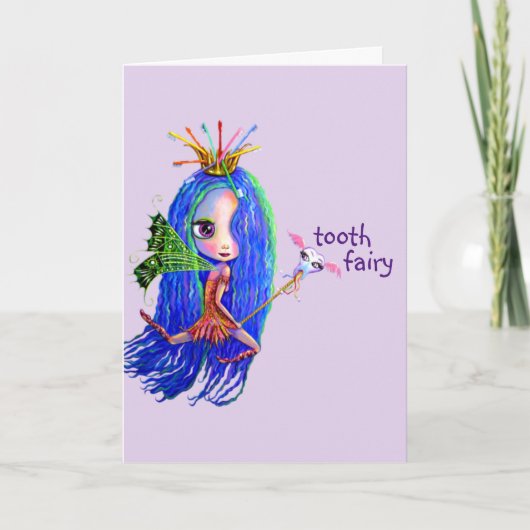 Eerste bezoek van de tewaterstaat Tooth Fairy Crow Kaart (Voorkant)