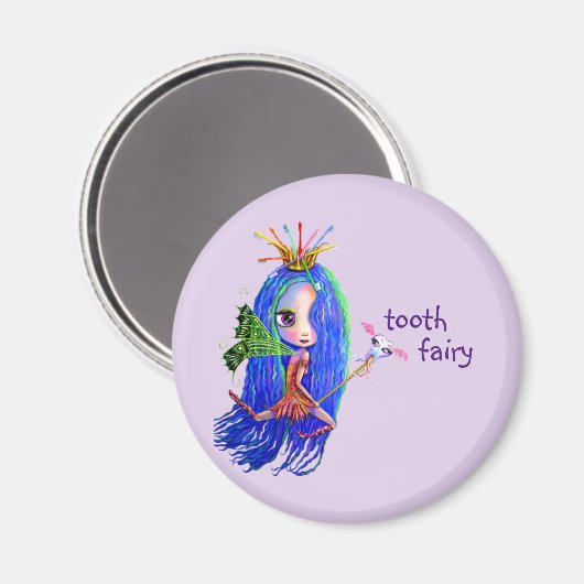 Eerste bezoek van de tewaterstaat Tooth Fairy Crow Magneet (Voorkant / Achterkant)