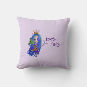 Eerste bezoek van de Tooth Fairy Cute Big Eye Doll Kussen