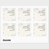 Eerste bibliotheekboekplaat voor baby Neutrale wol Vierkante Sticker (Vel)