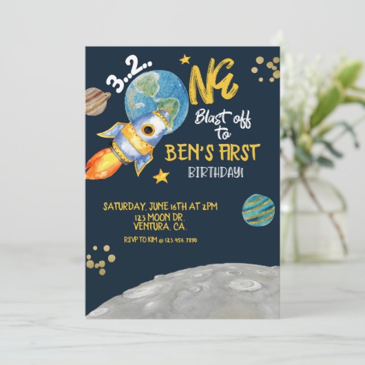 EERSTE BIEDDAG, RUIMTEVAARTDAG, BLAST UIT (Staand voorkant)