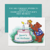 EERSTE BIEDDAGINA VAN DE PARTIJ INVITATIE BEER KAART (Voorkant / Achterkant)