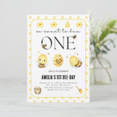 Eerste bijendag, Bijen1e Verjaardag Uitnodiging (Staand voorkant)