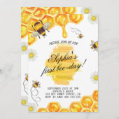 Eerste bijendag bijenhoningbijen 1e verjaardag kaart (Voorkant / Achterkant)