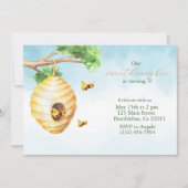 Eerste Bijendag honing bij Verjaardag Uitnodiging (Voorkant)