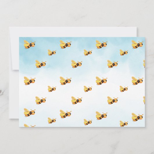 Eerste Bijendag honing bij Verjaardag Uitnodiging (Achterkant)