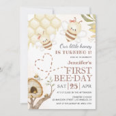 Eerste bijendag Little Honey 1st Bee Day Kaart (Voorkant)