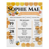 Eerste bijendag mijlpalen Glossy Poster (Voorkant)