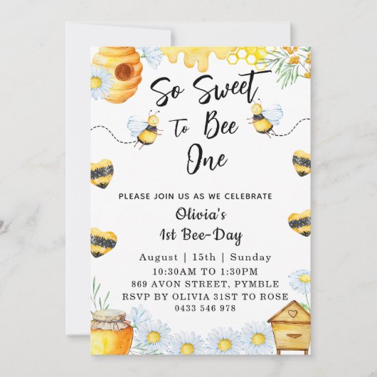 Eerste bijendag zo lief om één bij te zijn kaart (Voorkant)