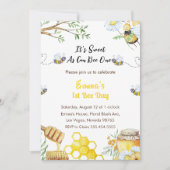 Eerste bijendag zo lief om één verjaardagsfeestje  kaart (Voorkant)