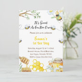 Eerste bijendag zo lief om één verjaardagsfeestje  kaart (Staand voorkant)